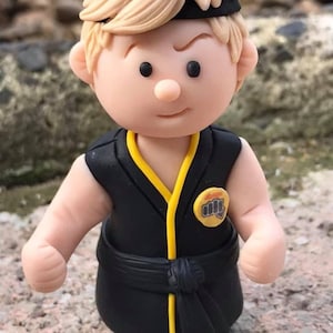 Cobra Kai Inspired Polymer Clay figure Johnny Lawrence Figure by Handmade By Ludicris