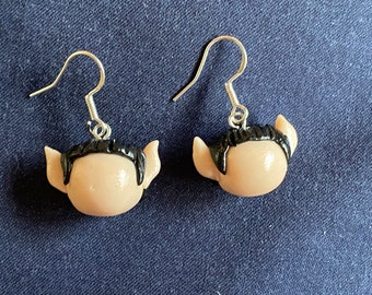 Pendientes inspirados en Spock Star Trek, joyas de ciencia ficción, pendientes, pendientes cos play, joyas de arcilla polimérica. Siente regalo de Ludicris