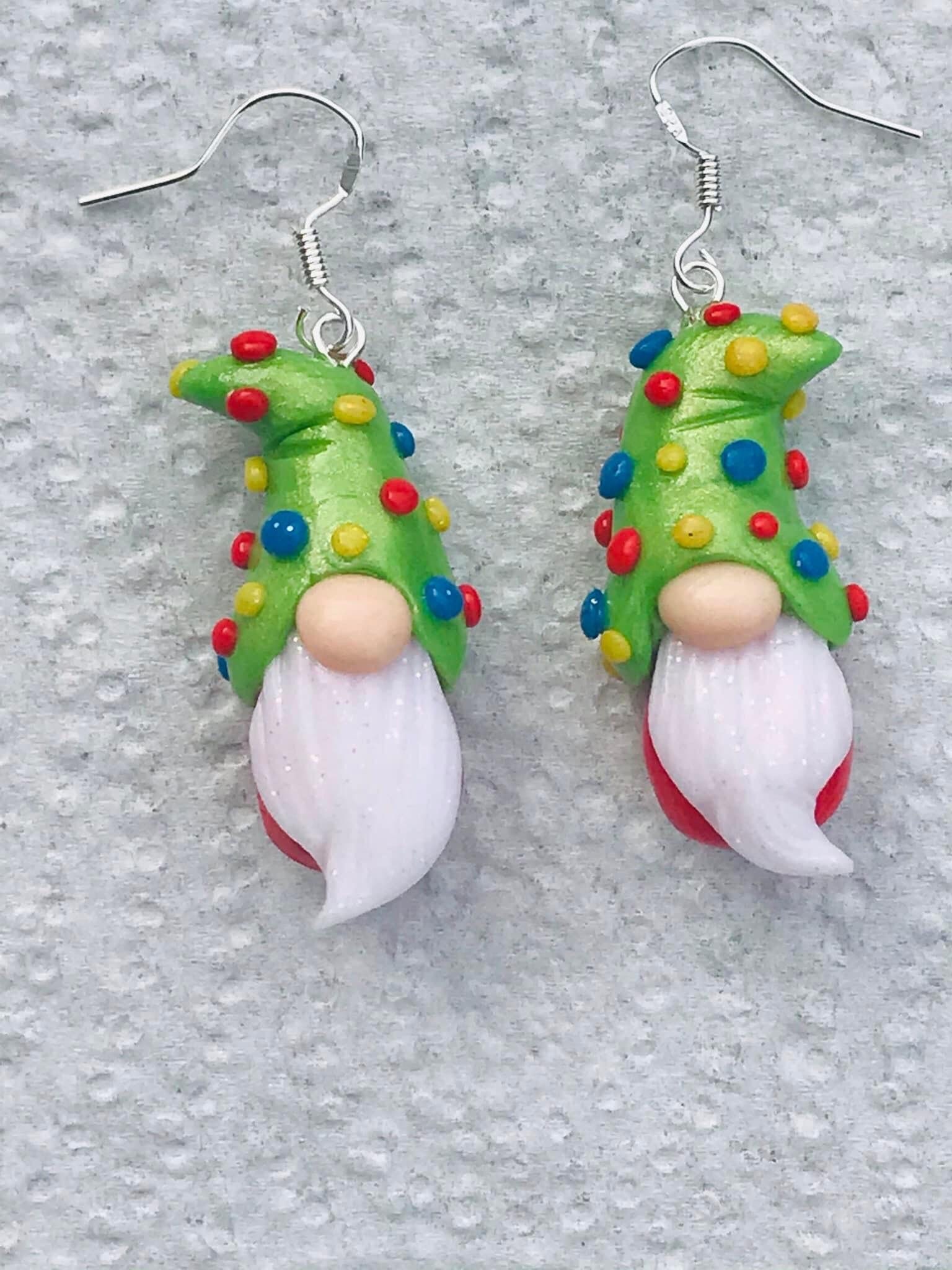 Polymer clay christmas best sale earrings