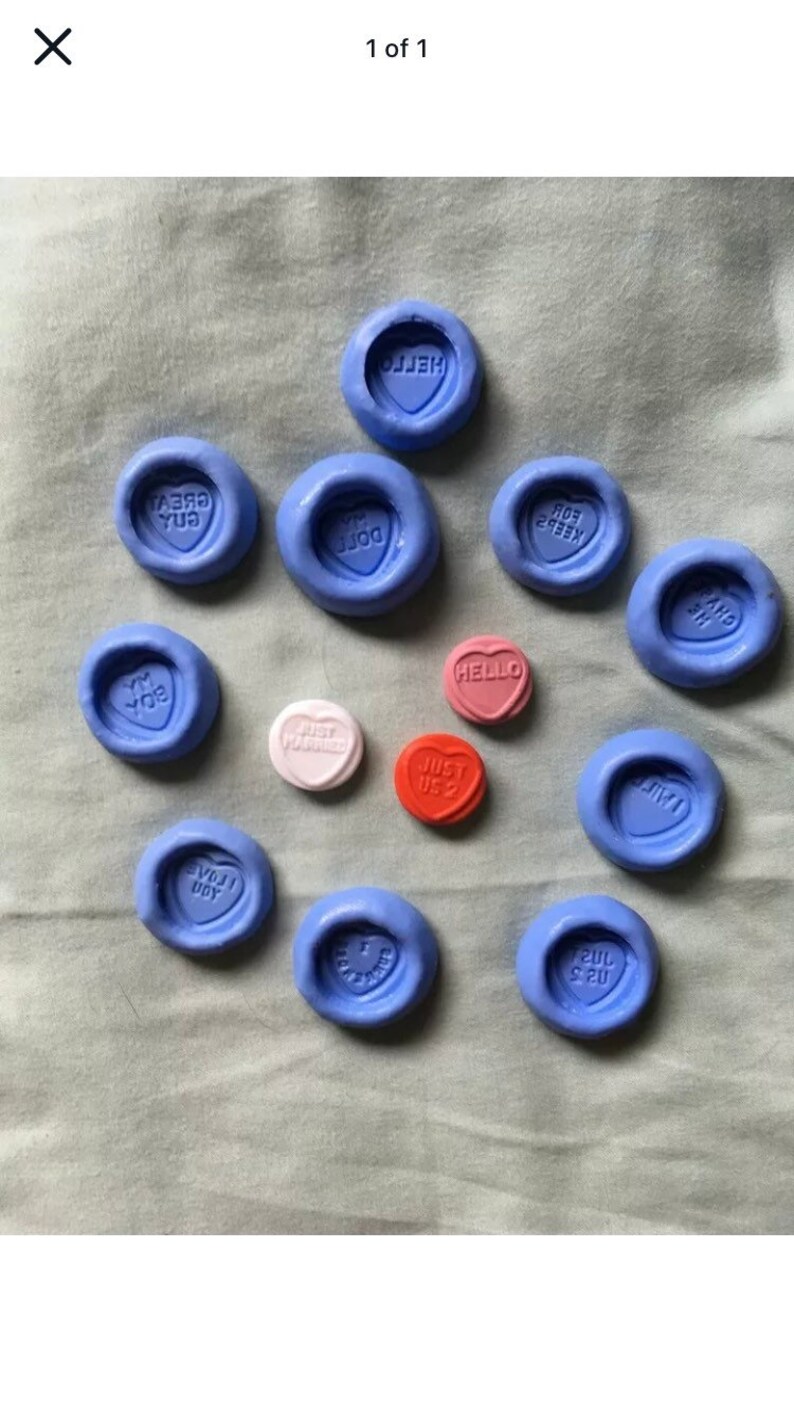 wax resin sweeties polymer clays love Heart Sweet Moulds keychain cake decorating mould 20mm -Fimo clay decorations