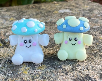 Akcesorium do doniczki w kształcie grzyba/muchomajtka, Przyjaciel roślin, Przyjaciel, Ogród, Uroczy, Kawaii, świecący w ciemności, ręcznie robiony, świecący, Prezent od Ludicris