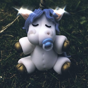 Polymer Clay Unicorn - Floral Unicorn - Flower Unicorn - Unicorn - Handmade - Miniature - Figurine - Decor - Unicorn Decor - Fairy Garden
