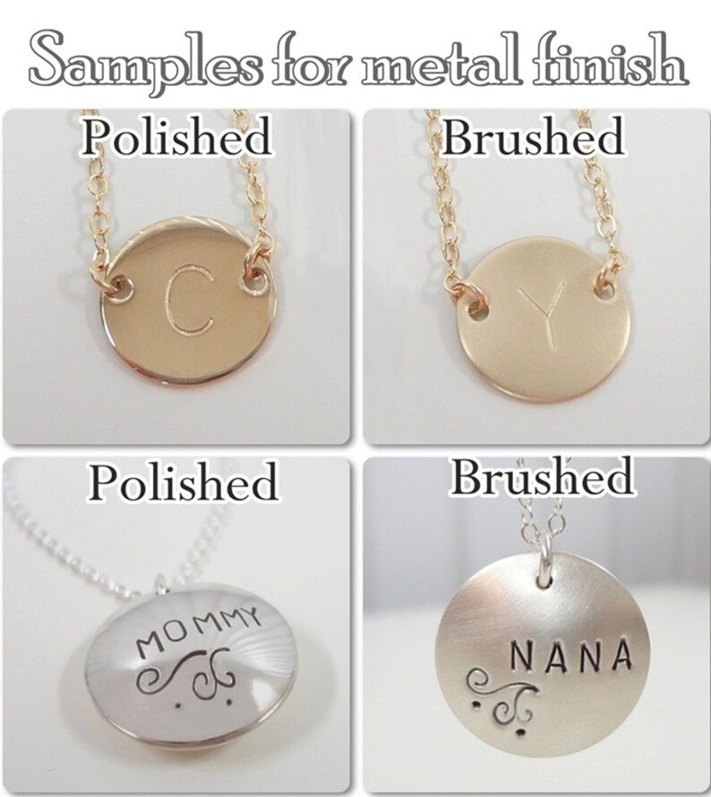 Tiny Initial Necklace Personalized Hand Stamped Jewelry Sterling Silver Personalized Necklace Minimal Jewelry