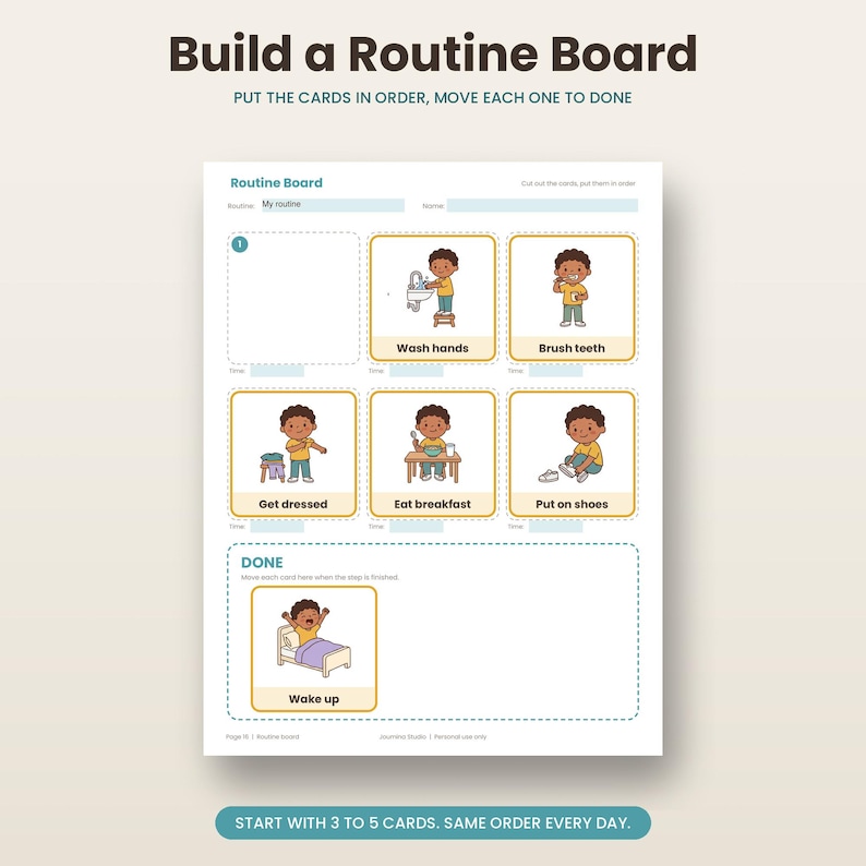 Communication Cards for Kids, Visual Schedule Cards, Daily Routine ...