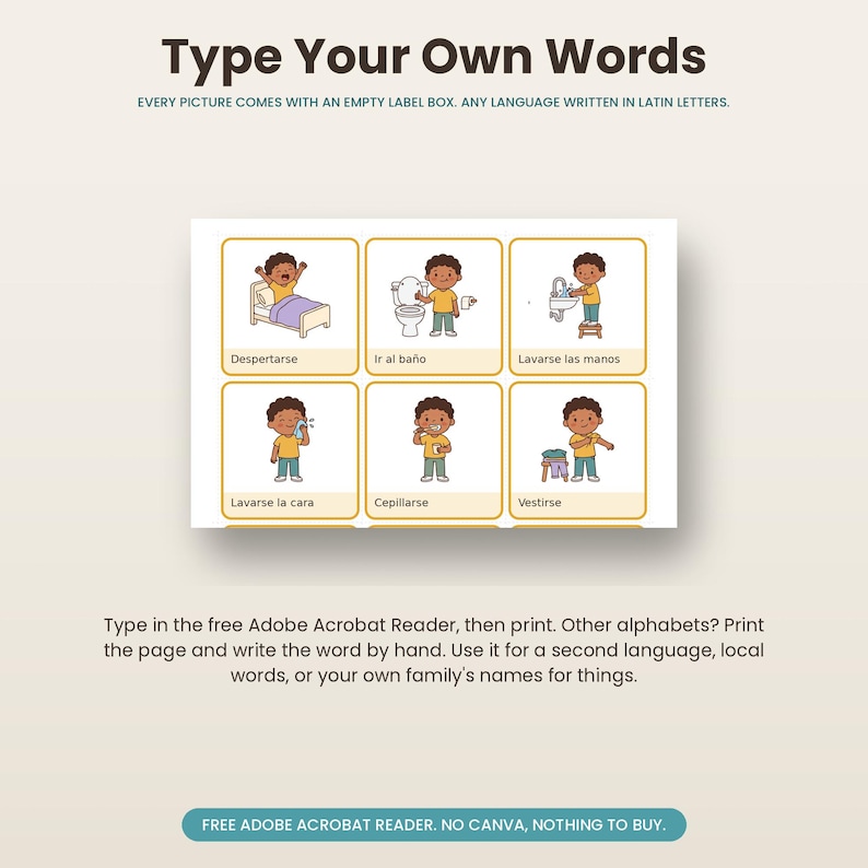 Communication Cards for Kids, Visual Schedule Cards, Daily Routine ...