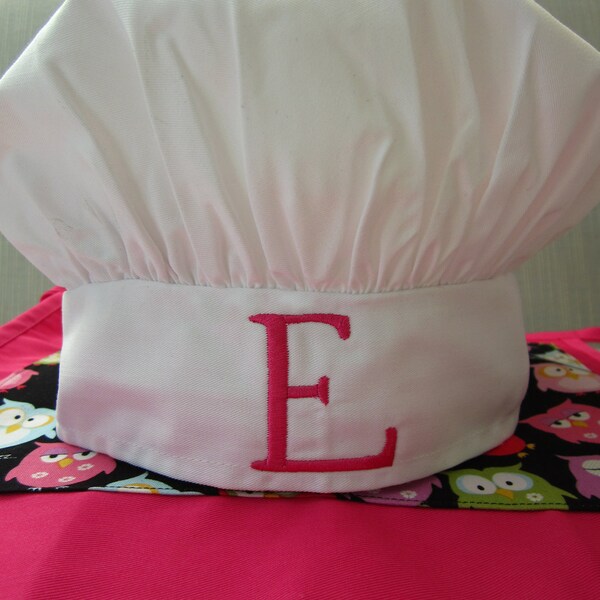 Personalized Kids Chef Hat - Custom Monogrammed Children's Chef Hat