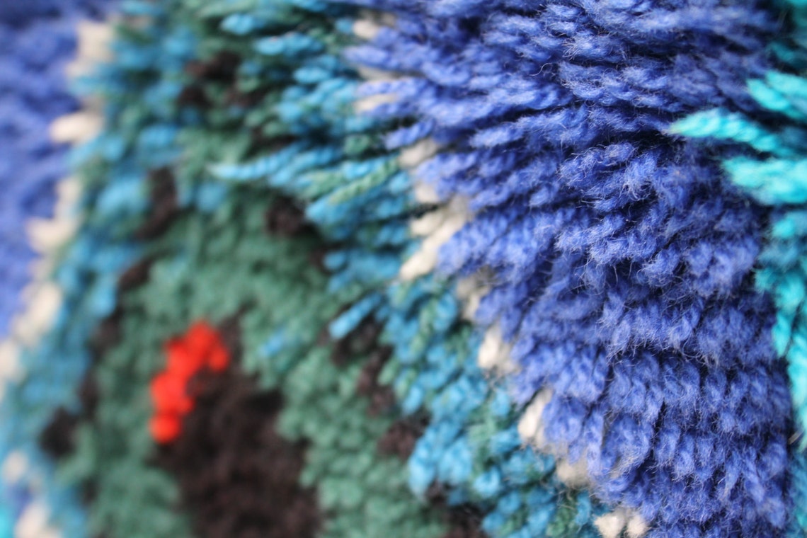 Vintage Hand Made Wool Wall Hanging ryijy Etsy UK