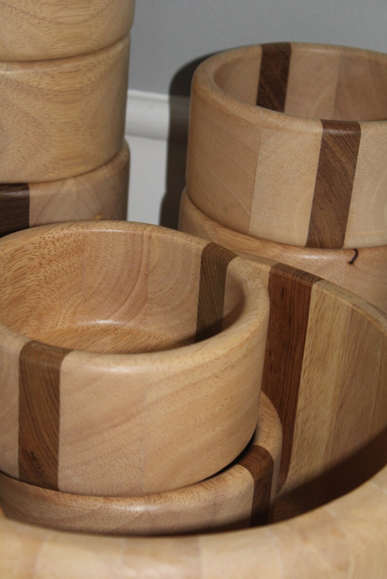 Wooden Bowl Set of 10 by Arabia Design Finland Etsy