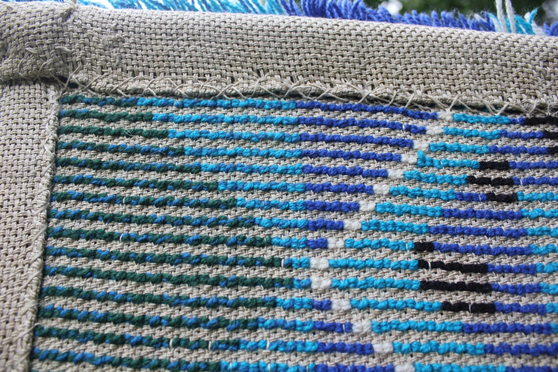 Vintage Hand Made Wool Wall Hanging ryijy Etsy UK