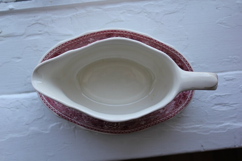 Gravy Boat. Red Scenery Pattern by Arabia Finland Etsy