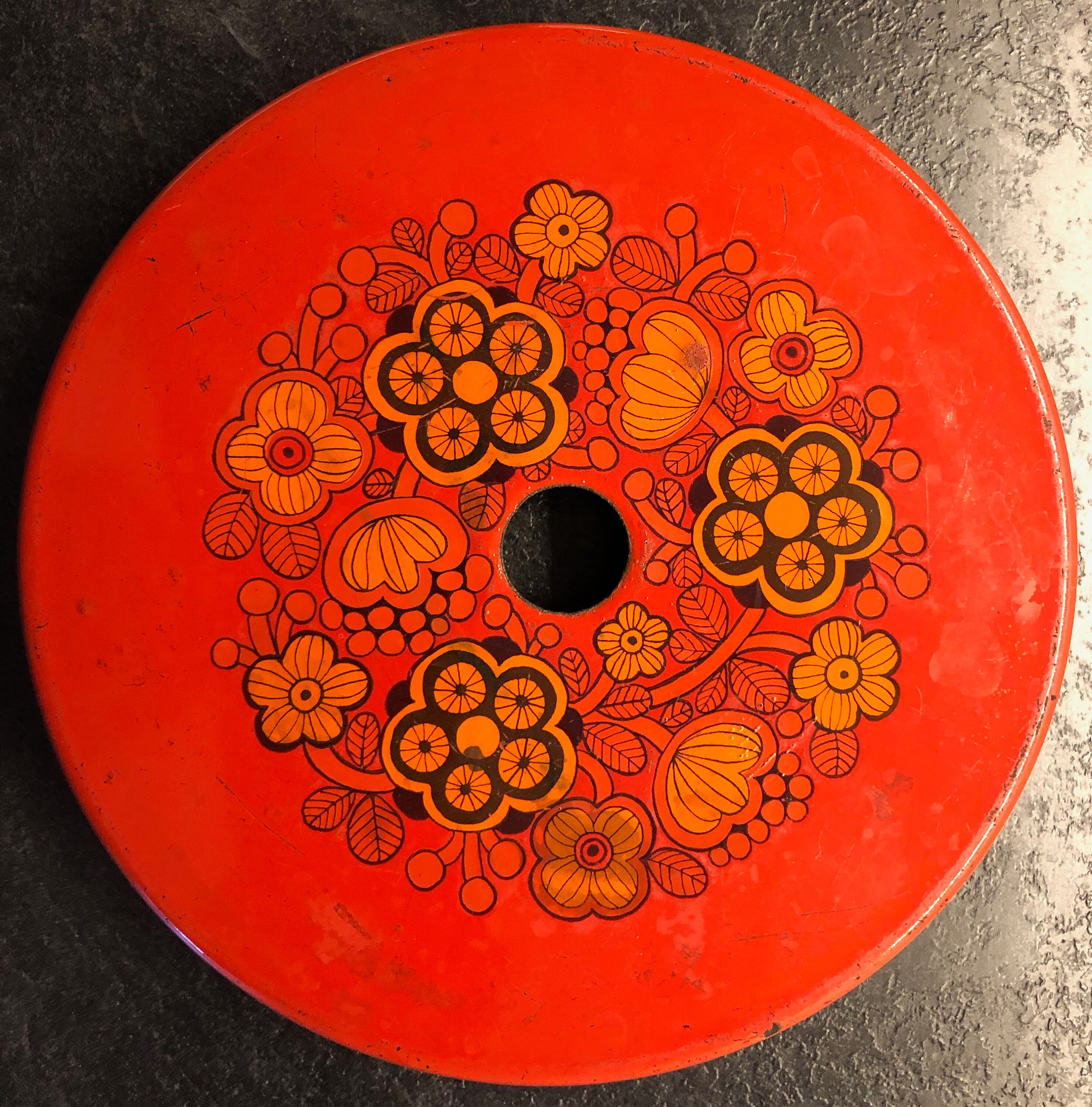 Cool Vintage Enamel Stove Top Covers / Trivets by Finel, Arabia