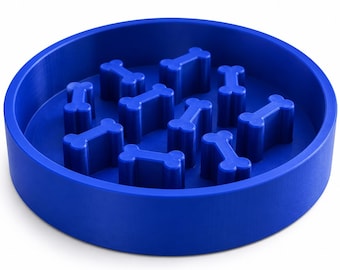 Slow Feeder Insert for Dog Bowls | 6 Inch Lick & Puzzle Insert | Slows Down Fast Eaters | Anti Gulping Bowl Insert | Pet Feeding