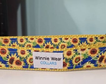 Blue & Gold Sunflower Collar - 2022