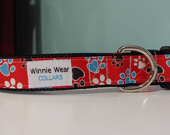 Red Paw Print Collar