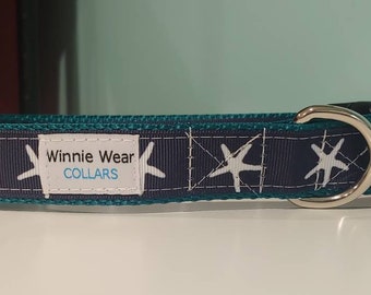 Navy Starfish Dog & Cat Collar