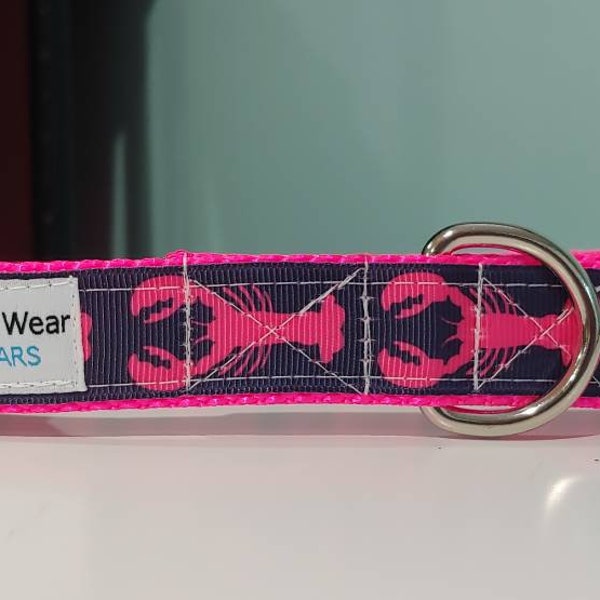 Hot Pink Lobster Dog & Cat Collar