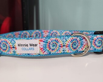 Aqua Tie Dye Collar - 2023