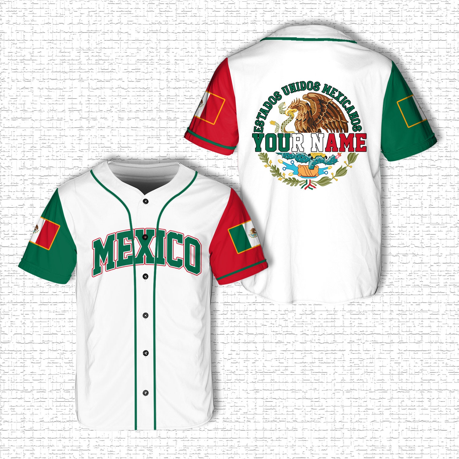 Discover Personalization Mexico Baseball Jersey Custom Mexican Eagle