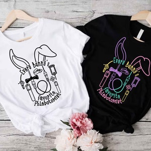 Every Bunnie's Favorite Phlebotomist Shirt,Easter Lab Tech Gift,Vein Phlebotomy Bunny Shirt,PBT Phlebotomist RN Er Icu Nurse Gift For Easter