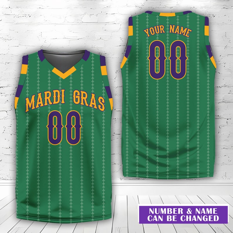 tulane mardi gras basketball jersey