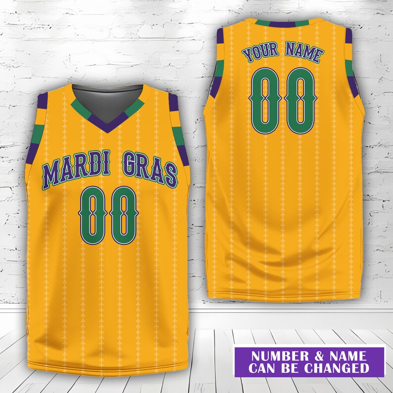 Custom Mardi Gras Basketball Team Jersey Personalized Basketball Jersey
