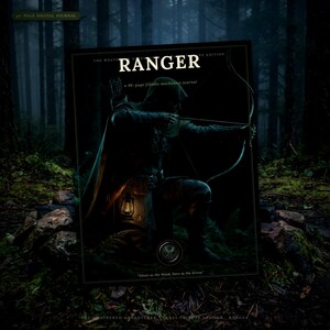 Ranger DND Journal | Class Tribute Digital DnD Character Journal for GoodNotes iPad | 96-Page Fillable Mechanics Sheet