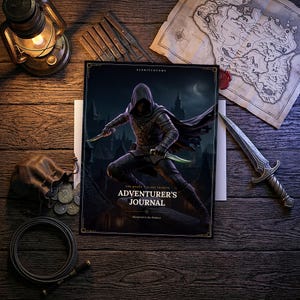 Rogue DND Journal | Class Tribute Digital DnD Character Journal for GoodNotes iPad | 96-Page Fillable Mechanics Sheet