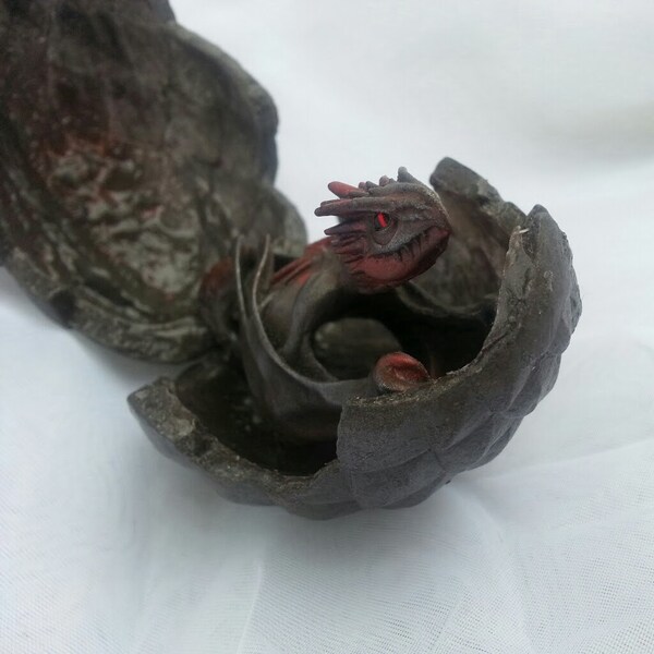 Baby draak Ring - Dragon Egg Ring Set Crimson