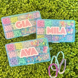 Personalized Stacked Bracelet Kit - with 10 stacked bracelets. Birthday party favors, Party activity or the perfect gift!