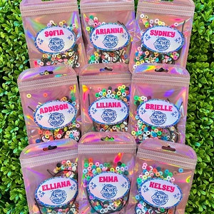 Personalized Taylor Birthday Favors - Bracelet Making Gift (2 bracelets each)