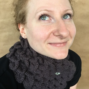 Krokodil Nähen häkeln Hals wärmer, viktorianischen Stil Hals wärmer, Handarbeit häkeln Hals wärmer, häkeln Winter Collar