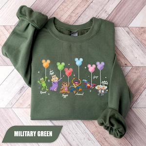 Moletom dos Muppets da Disney, Camiseta retrô com balões do Mickey, Blusa de férias do Kermit e da Miss Piggy, Roupa para férias em família na Disney, Presente para fãs dos Muppets