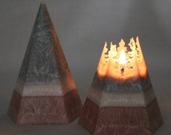 Vegan Wax Pyramid Candle- 25 hour burn time