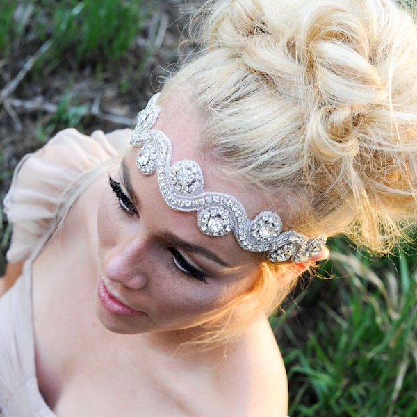 Crystal Headband, Bridal Headband, Wedding Hair Piece, Bridal Headpice, Headpiece, Wedding Headband, Beaded headband, Crystal Headpiece