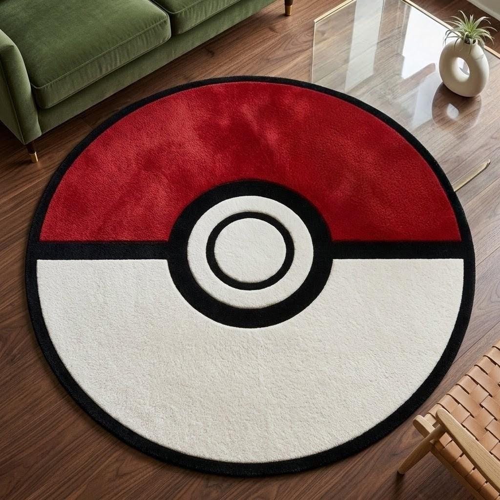 Poke ball rug - Etsy 日本
