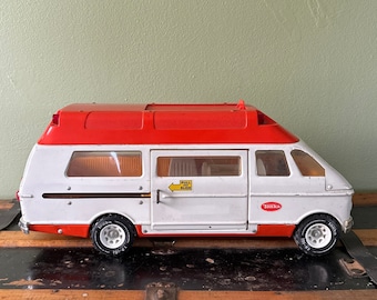 Vintage Tonka Ambulance ~ Rescue Van ~ 1970s Pressed Steel Toy ~ Stretcher ~ Nurse
