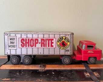 Vintage Marx Shop-Rite Super Markets Truck ~ Toy Pressed Steel Truck ~ No 386