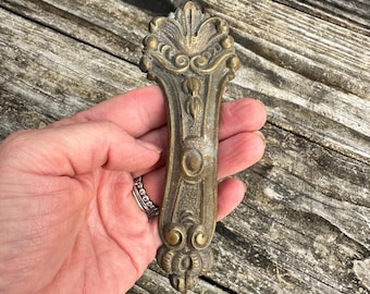 Vintage Vertical Drop Pull Handle ~ Door Handle ~ Restoration Hardware ~ Classical Scrollwork ~ Door Handle