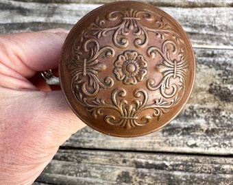 Vintage Victorian Eastlake Style Brass/Bronze Door Knob ~ Restoration Hardware ~