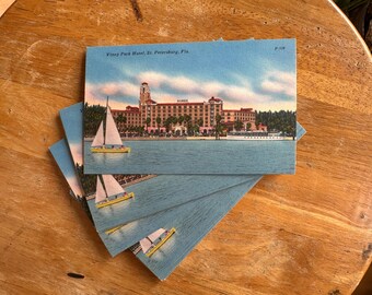 Vintage Vinoy Park Hotel Post Cards ~ St Petersburg Florida ~ Group of 24 NEVER Used Cards