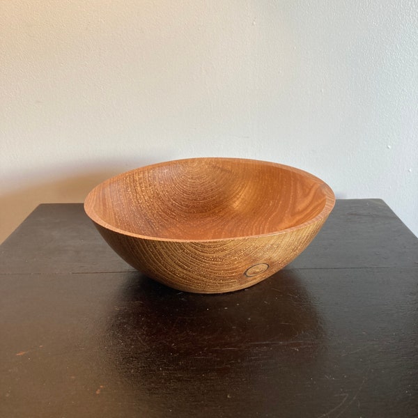 Handmade Wooden White Cedar Bowl ~10" diameter ~ Wood Hand Turned Bowl ~ Cottage Crafts