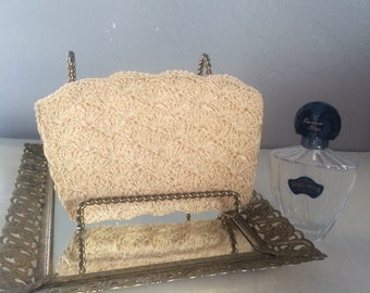 Beautiful Beaded Clutch ~ Ivory Beaded Evening Bag ~ Wedding Clutch ~ Brides Gift Something Old