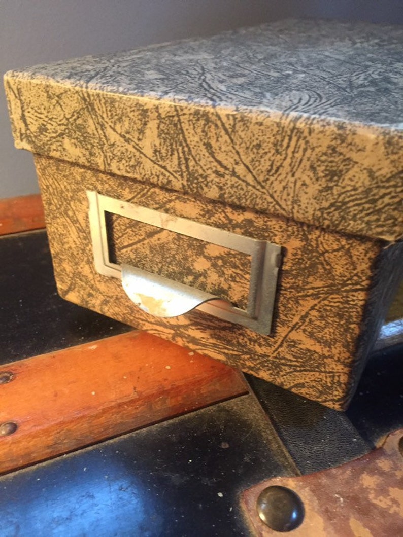 Vintage Cardboard Index File Vintage File Box Mid Century Etsy