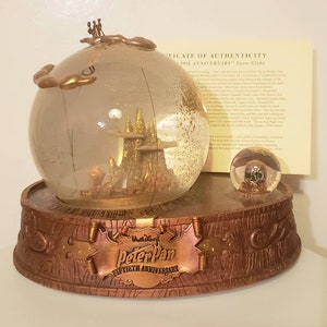 RARE Walt Disney Peter Pan 50th Anniversary Snow Globe Musical Figure with Box & COA, Disney Collectible
