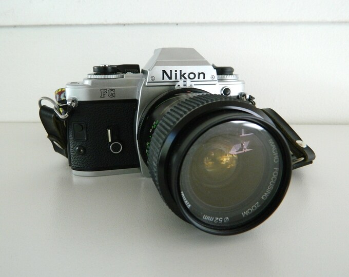 Vintage Nikon FG Camera With 52mm Lens Vivitar Attachable Etsy