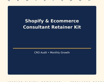 Shopify- en e-commerceconsultant-abonnementspakket — van CRO-audit tot maandelijkse groei