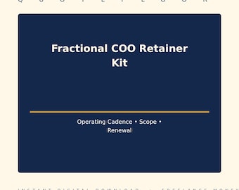 Fractioneel COO-retainerpakket — Omvang van de operationele cadans en verlengingsplan