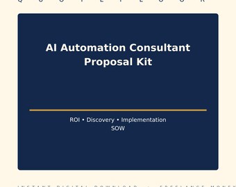 Offertepakket voor AI-automatiseringconsultants — ROI, inventarisatie en implementatie-SOW