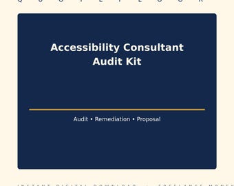 Audit- en herstelvoorstelpakket voor toegankelijkheidsconsultants