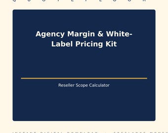 Kit voor bureau-marges en white-label prijsberekening — Reseller Scope Calculator